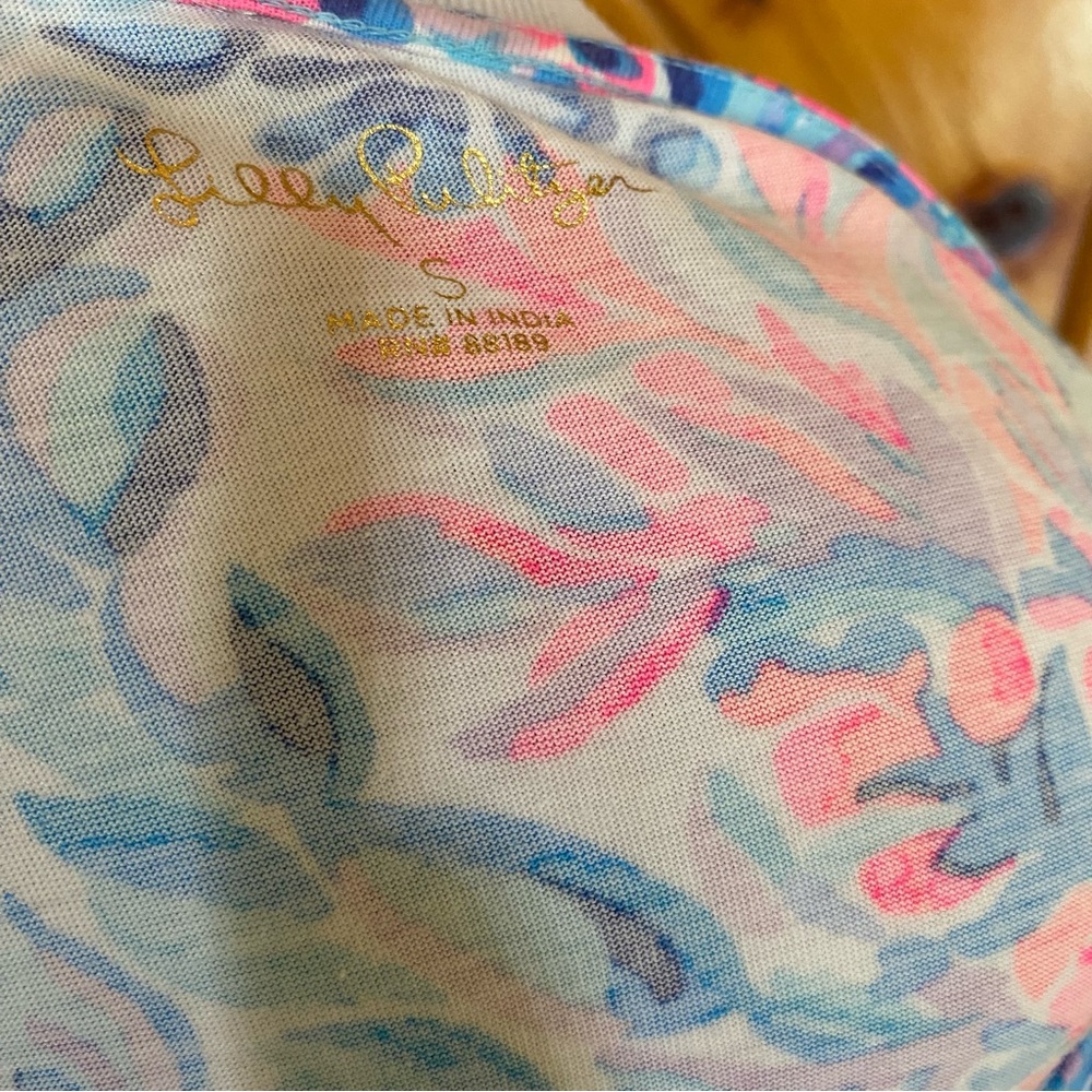 Lilly Pulitzer Geanna Swing Dress Zanzibar Blue Party Princess Small Pineapple View 2